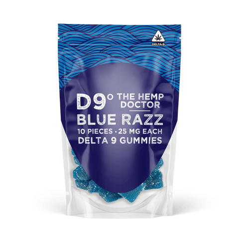 D9 Gummies - 25mg ea | 10 ct ~ Blue Razz