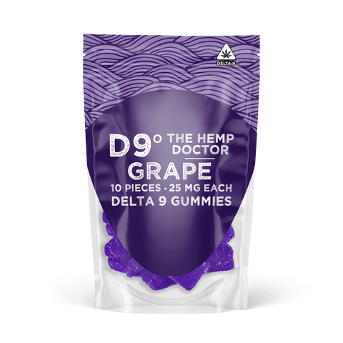 D9 Gummies - 25mg ea | 10 ct ~ Grape