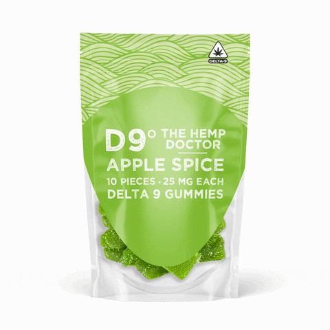 D9 Gummies - 25mg ea | 10 ct ~ Apple Spice