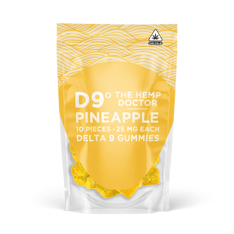 D9 Gummies - 25mg ea | 10 ct ~ Pineapple