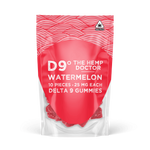 D9 Gummies - 25mg ea | 10 ct ~ Watermelon