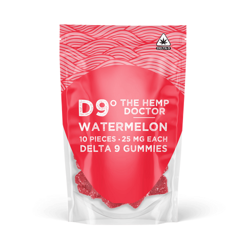 D9 Gummies - 25mg ea | 10 ct ~ Watermelon